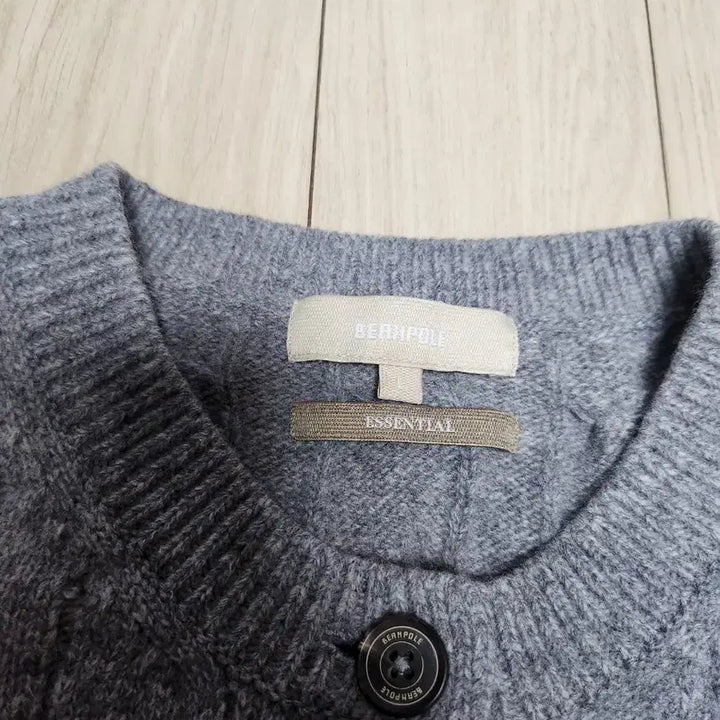 [BUNJANG] Beanpole Cable Knit Cardigan Grey L / 빈폴 케이블 니트 가디건 그레이  L