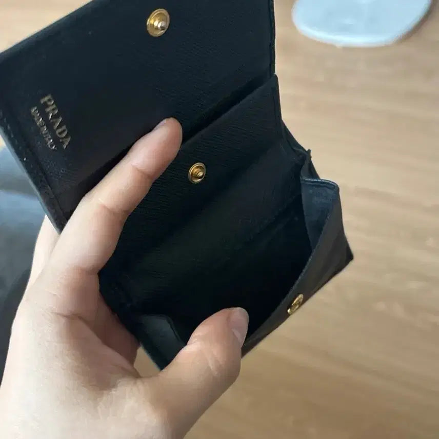 [BUNJANG] Prada Saffiano Wallet Black / 프라다 사피아노 반지갑 블랙