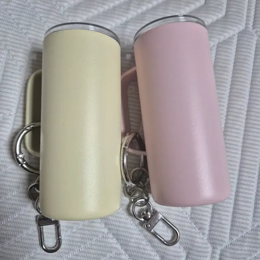 [BUNJANG] Starbucks Mini Tumbler Keyring Set (Pink/Butter Yellow) / 스타벅스 미니 텀블러 키링(핑크/버터옐로우) 일괄