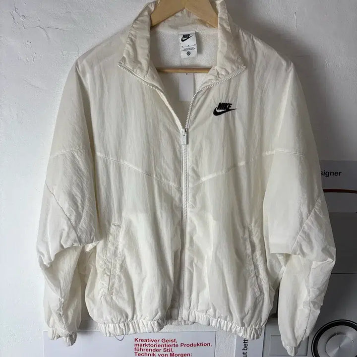 [BUNJANG] Nike White Swoosh Windbreaker Jacket / 나이키 화이트 스우시 바람막이