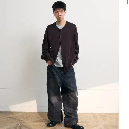 [BUNJANG] East Service Shop One Pocket Flash Denim Pants Black 48 / 이스트 서비스샵 원 포켓 플래쉬 데님 팬츠 블랙 48