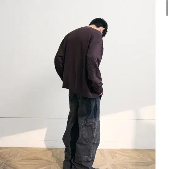 [BUNJANG] East Service Shop One Pocket Flash Denim Pants Black 48 / 이스트 서비스샵 원 포켓 플래쉬 데님 팬츠 블랙 48