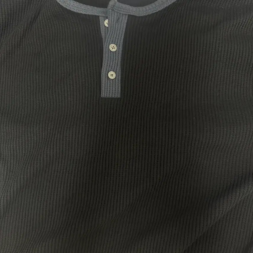 [BUNJANG] Black Knit Short Sleeve T-Shirt / 니트 반팔 블랙