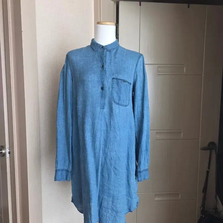 [BUNJANG] Massimo Dutti Linen Long Shirt Dress / 마시모뚜띠 원피스 (롱남방)