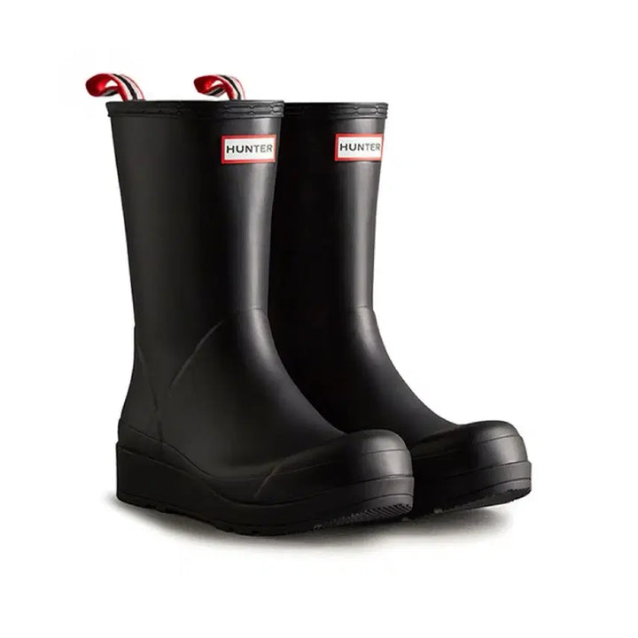 [BUNJANG] Hunter Original Play Mid Rain Boots Black / (거의 새상품) 헌터 오리지날 플레이 미드 레인부츠 블랙 230