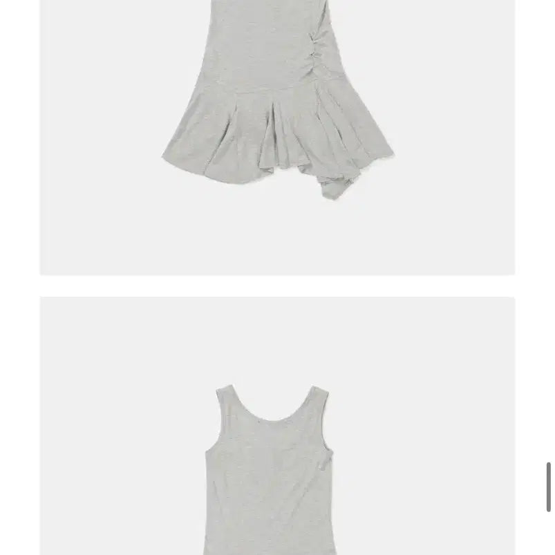 [BUNJANG] LCDC Frill Sleeveless Top - Melange Grey / 엘씨디씨 LCDC 프릴 슬리브리스 탑 그레이