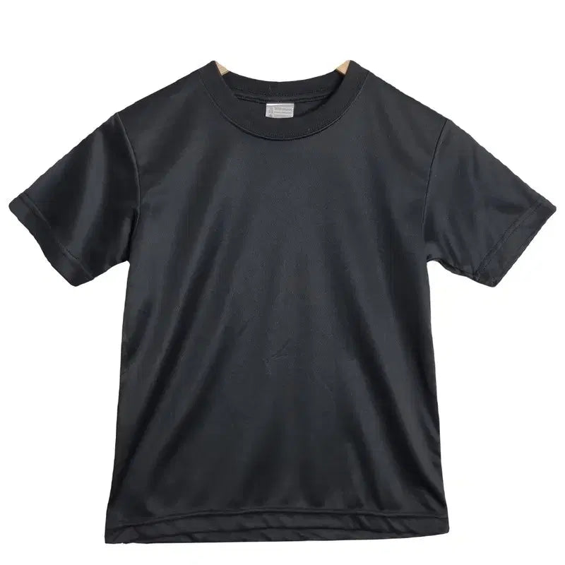 [BUNJANG] JPN Kids Black Performance Short Sleeve T-Shirt [130] / JPN 블랙 기능성 스포츠 키즈 반팔 티 [130]