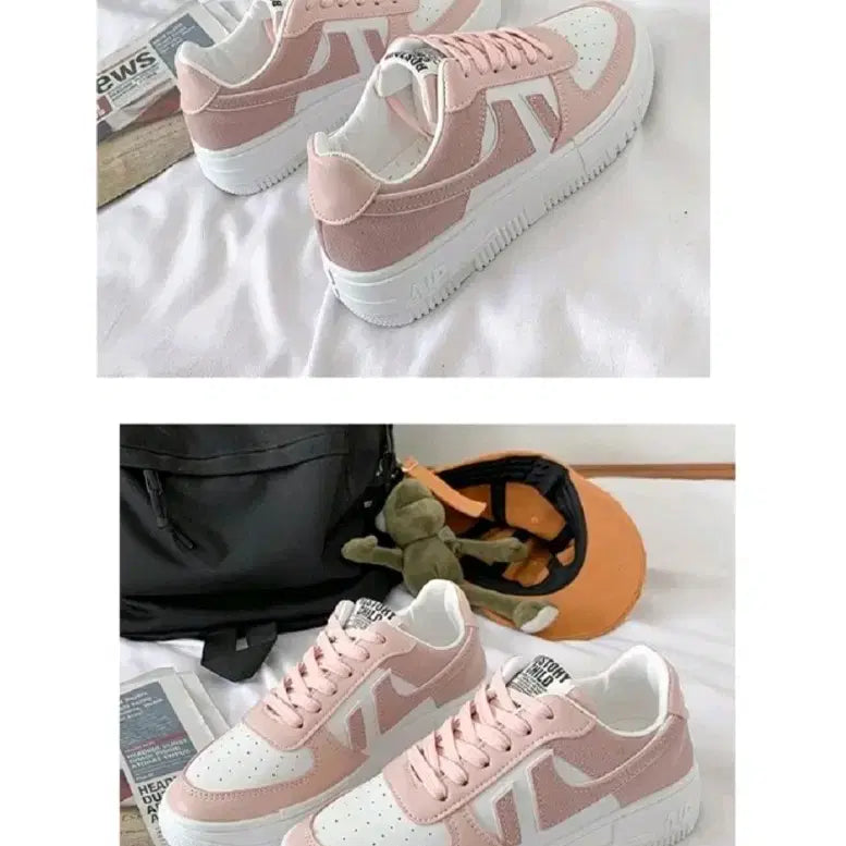 [BUNJANG] Boston Child Sneakers Pink White 245 / [새상품] 보스턴 차일드 스니커즈 핑크 화이트 245