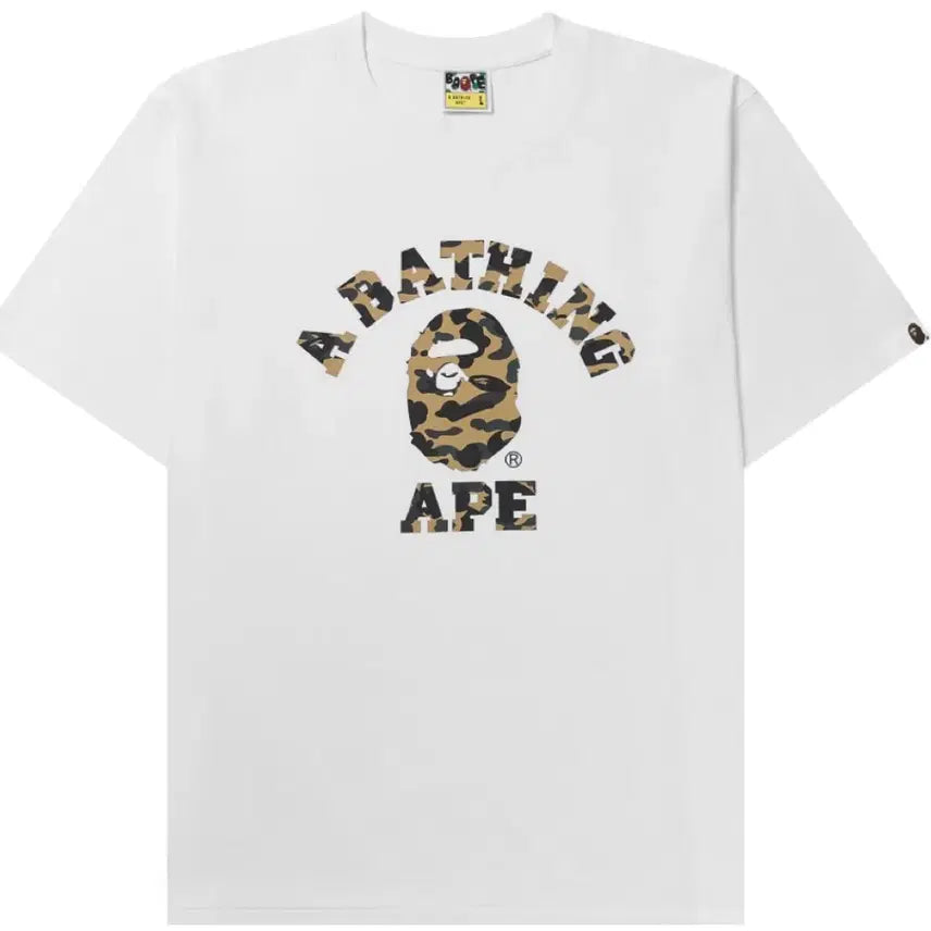 [BUNJANG] BAPE Camo Short Sleeve T-Shirt White XL / 베이프 카모 반팔 티셔츠 화이트 XL