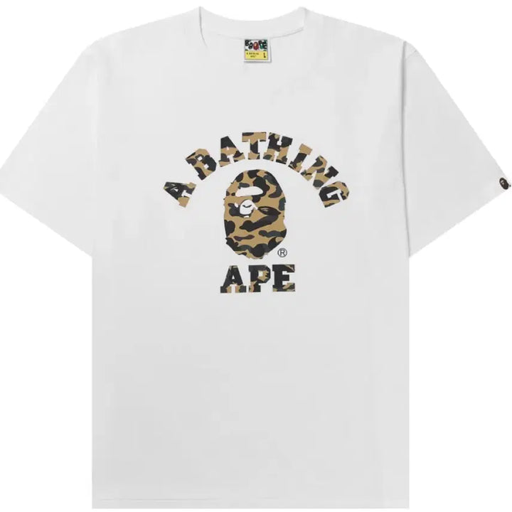 [BUNJANG] BAPE Camo Short Sleeve T-Shirt White XL / 베이프 카모 반팔 티셔츠 화이트 XL