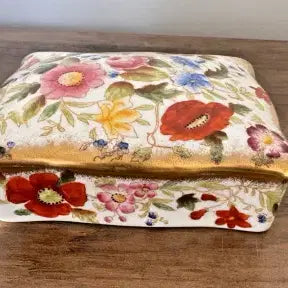 [BUNJANG] Hammerley Queen Anne Heavy Gold Square Trinket Dish / 해머슬리 퀸앤  헤비골드 스퀘어 트링켓 디쉬.