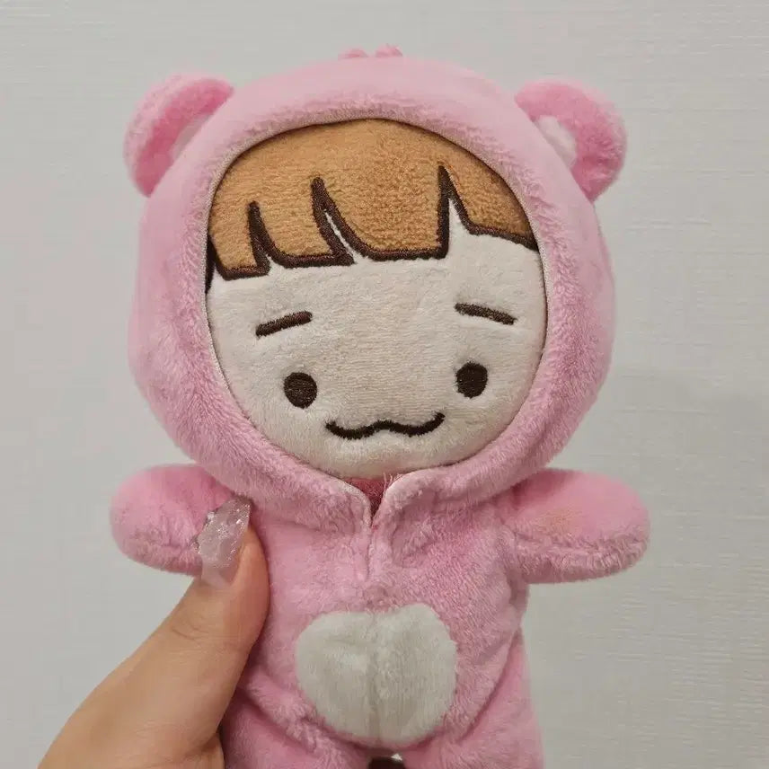 [BUNJANG] EXO Chen Jjobi Plush Doll (Pink Bear Outfit) / 엑소 첸 죠빠비 솜인형 비공굿