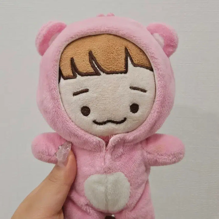 [BUNJANG] EXO Chen Jjobi Plush Doll (Pink Bear Outfit) / 엑소 첸 죠빠비 솜인형 비공굿