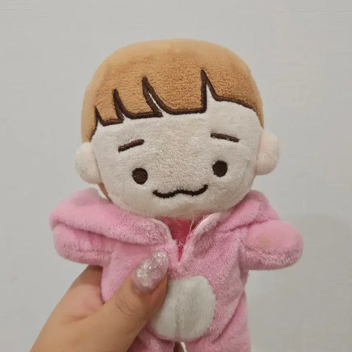 [BUNJANG] EXO Chen Jjobi Plush Doll (Pink Bear Outfit) / 엑소 첸 죠빠비 솜인형 비공굿