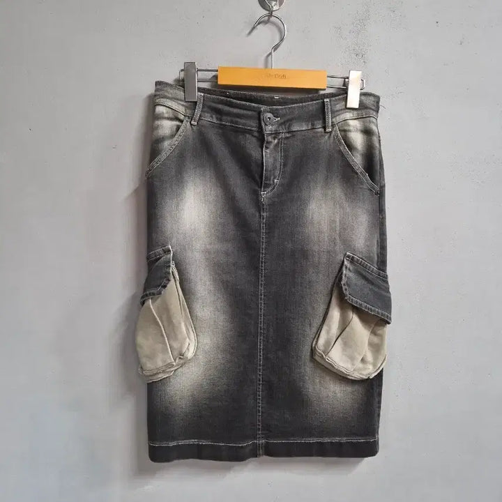 [BUNJANG] Maryley Italian Denim Cargo Long Skirt / 이탈리아 Maryley 데님 카고 롱 스커트 M