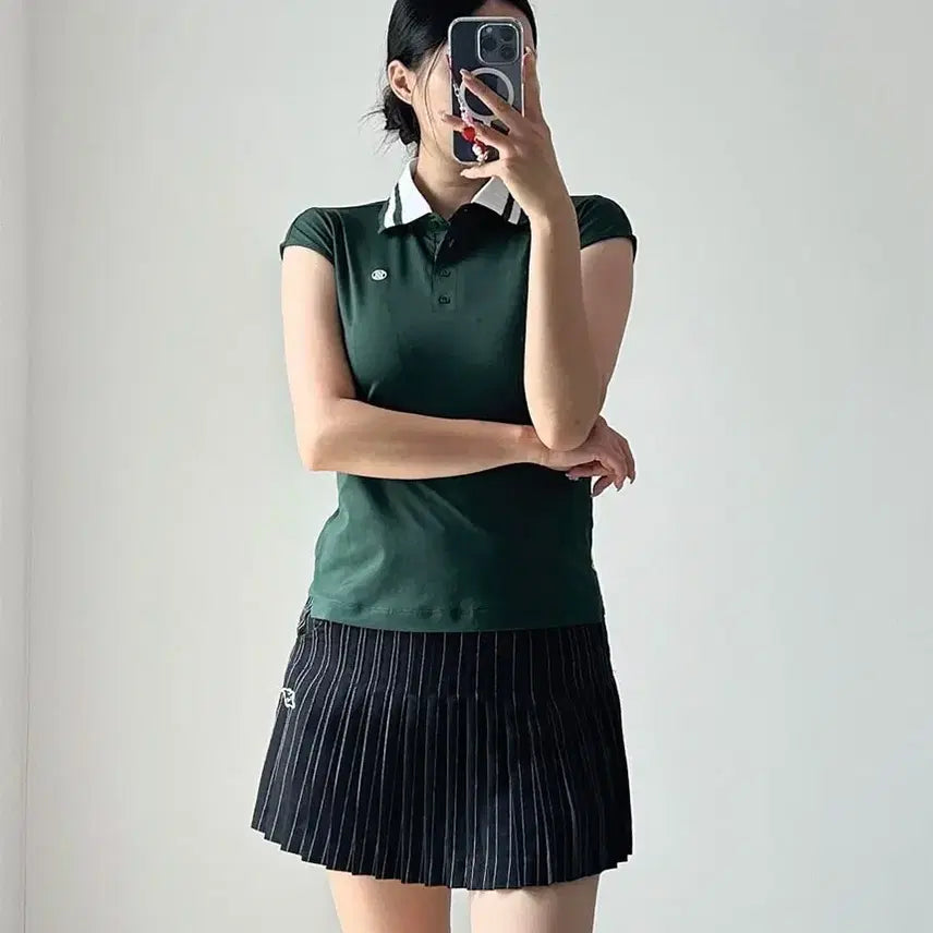 [BUNJANG] G/FORE Dropped Shoulder Collar T-Shirt / 지포어 반팔티셔츠