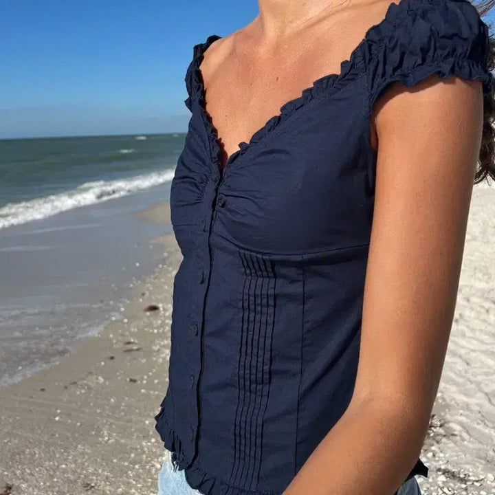 [BUNJANG] Brandy Melville Elena Top Navy / 브랜디멜빌 ELENA TOP (NAVY)