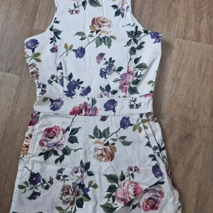 [BUNJANG] Flower Jumpsuit One-Piece Dress / 플라워 점프슈트 원피스