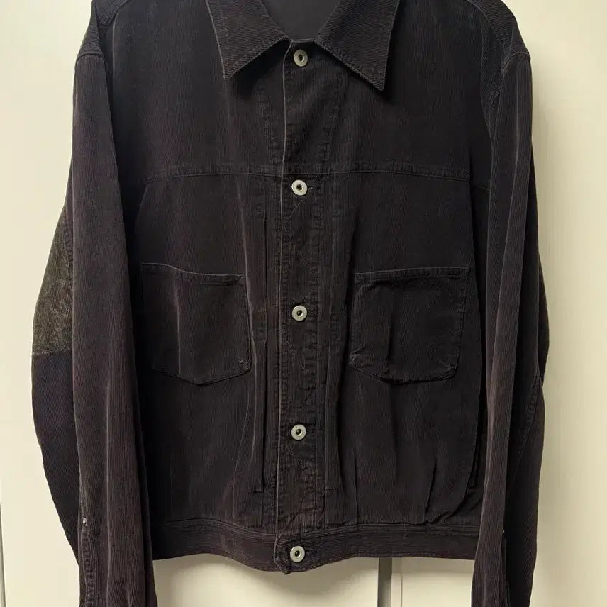[BUNJANG] Politely 1011 Paisley Trucker Jacket Dark Purple Brown Size 2 / [2]폴리테루 1011페이즐리 트러커 자켓 다크퍼플브라운