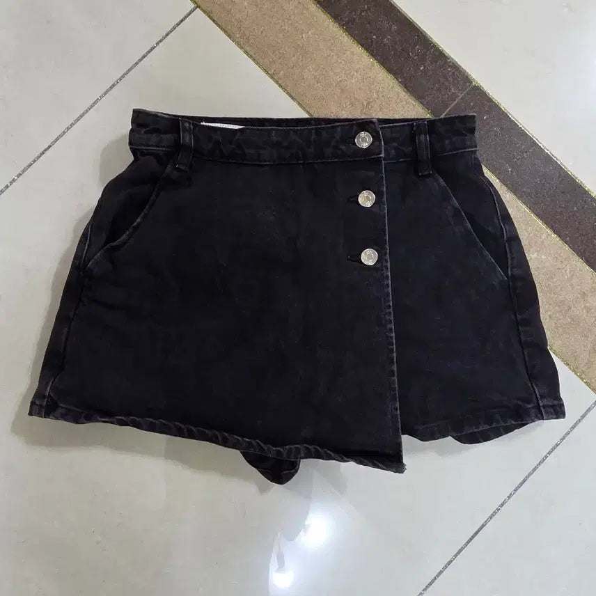 [BUNJANG] ZARA Denim Skirt Pants Black / 자라 데님 치마바지