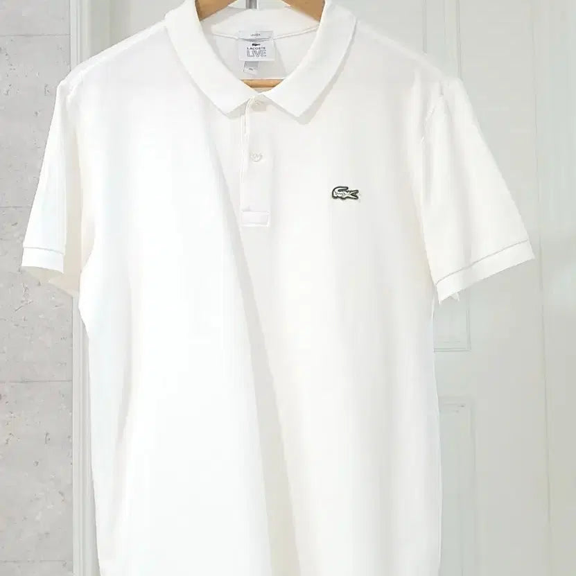 [BUNJANG] Lacoste Casual Short-Sleeve T-Shirt White / 라코스테 캐주얼 반팔티 화이트 110