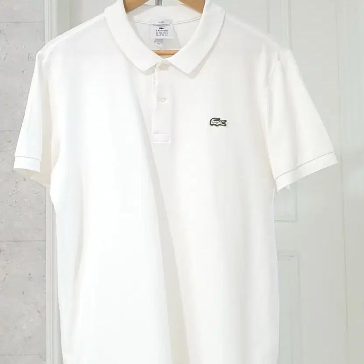 [BUNJANG] Lacoste Casual Short-Sleeve T-Shirt White / 라코스테 캐주얼 반팔티 화이트 110