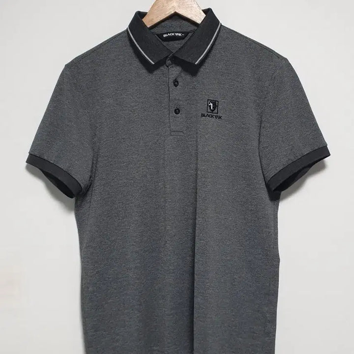 [BUNJANG] Black Yak Functional Short Sleeve Polo Shirt Size 100 Dark Grey / 블랙야크 기능성 반팔 카라티 100사이즈 다크그레이