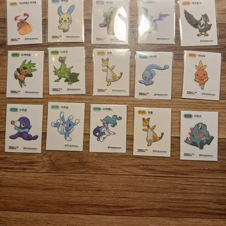 [BUNJANG] Pokemon Stickers 40-Piece Bundle Set / 포켓몬  띠부씰 40장 일괄