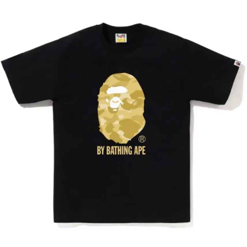 [BUNJANG] BAPE Color Camo Yellow Short Sleeve T-Shirt / 베이프 컬러 카모 바이 베이싱 노랑색 반팔 티셔츠