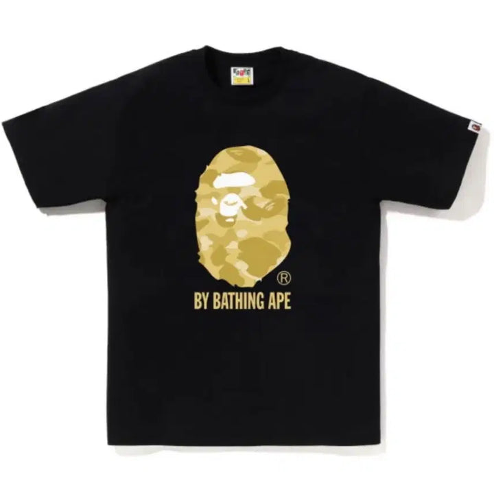[BUNJANG] BAPE Color Camo Yellow Short Sleeve T-Shirt / 베이프 컬러 카모 바이 베이싱 노랑색 반팔 티셔츠