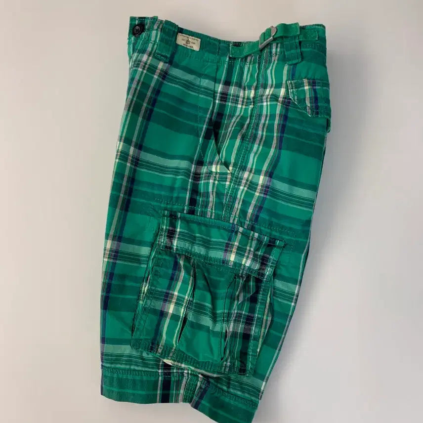 [BUNJANG] Tommy Hilfiger Check Cargo Shorts / 타미 체크 카고 반바지