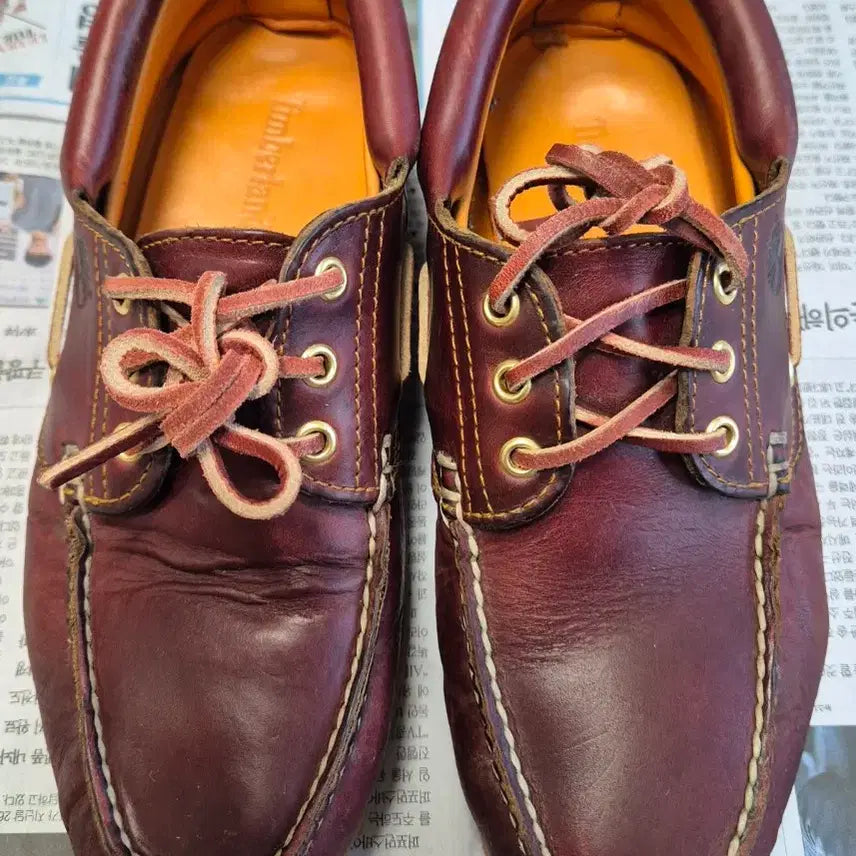 [BUNJANG] Timberland 3-Eye Boat Shoes Burgundy US 7.5 / 팀버랜드 3아이보트슈즈버건디255