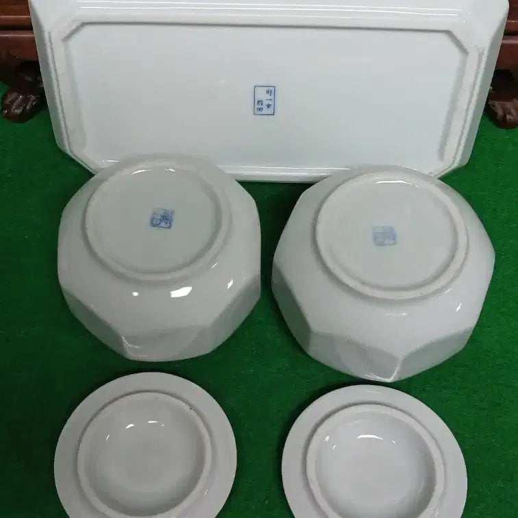 [BUNJANG] Kim Ik-young Ceramics Uil-yo Octagonal Pattern Teapot Set (5pcs) / *김익영도자기 은전 우일요 팔각문양 단지 다기세트(5pcs)