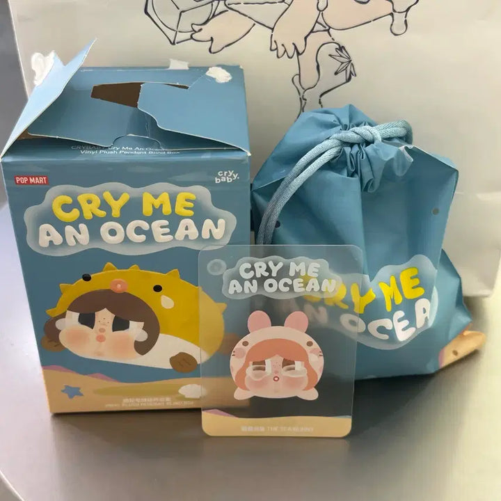 [BUNJANG] Pop Mart Crybaby Tears Ocean Dolphin Doll Keychain / 새상품)팝마트 크라이베이비 눈물 바다 인형키링 바다토끼