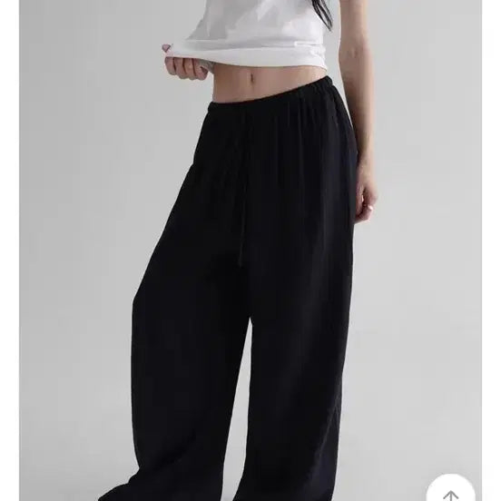 [BUNJANG] Manique Euroa Linen Banding Pants / 매니크 유로아 린넨 밴딩 팬츠 블랙업 에프터먼데이 김아홉 프롬비기닝