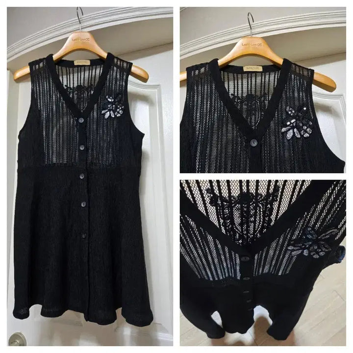 [BUNJANG] Montini Black See-through Vest Size 77 / 몬티니 블랙시수르 베스트77