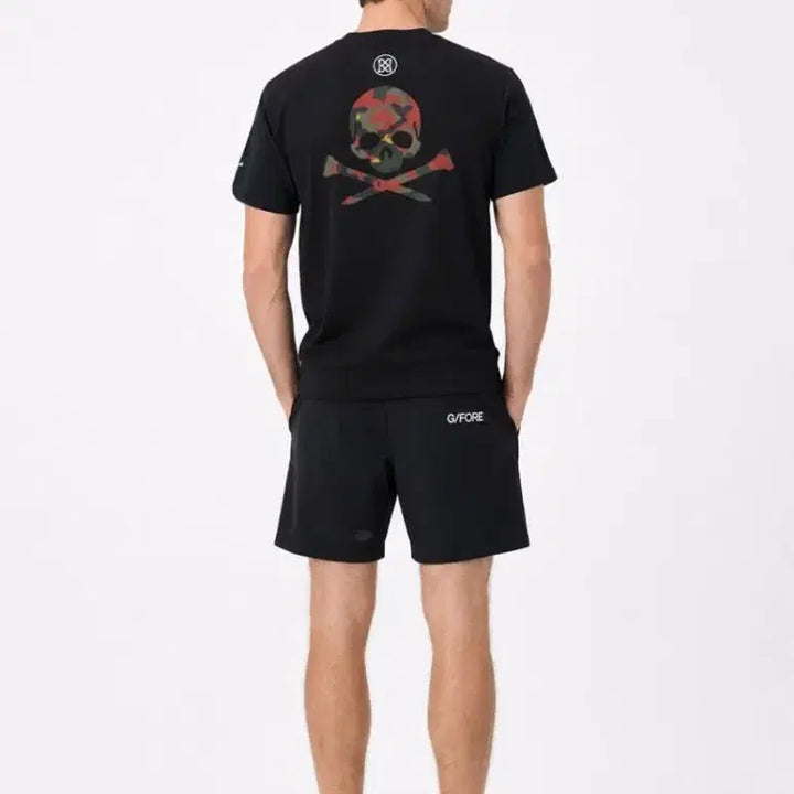 [BUNJANG] G/FORE Camo Skull Back Mesh Summer Short Sleeve T-Shirt / 지포어 카모 스컬 백 매쉬 썸머 숏슬리브 티셔츠