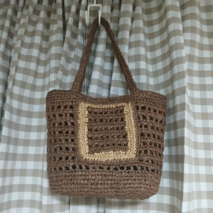 [BUNJANG] Handmade Rattan Tote Bag / 라탄백 핸드메이드 토트백 브라운