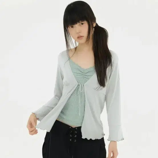 [BUNJANG] Mireco Sleeveless Cardigan Set / 미레코 가디건,민소매 세트