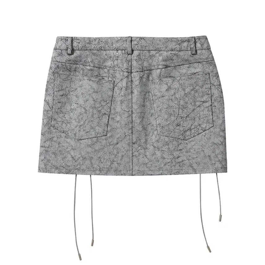 [BUNJANG] yeel EYELET MINI SKIRT GRAY / yeel EYELET MINI SKIRT GRAY
