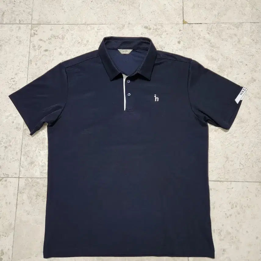 [BUNJANG] Hazzys 25SS Navy Functional Half-Sleeve Polo T-Shirt (Size 110) / 25SS 헤지스 반팔 카라티(110)