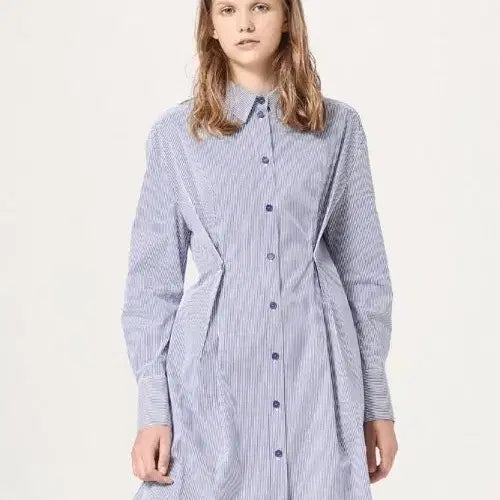 [BUNJANG] SJYP Striped Cotton Shirt Dress / 한섬 SJYP 셔츠 원피스