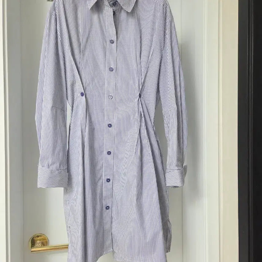 [BUNJANG] SJYP Striped Cotton Shirt Dress / 한섬 SJYP 셔츠 원피스