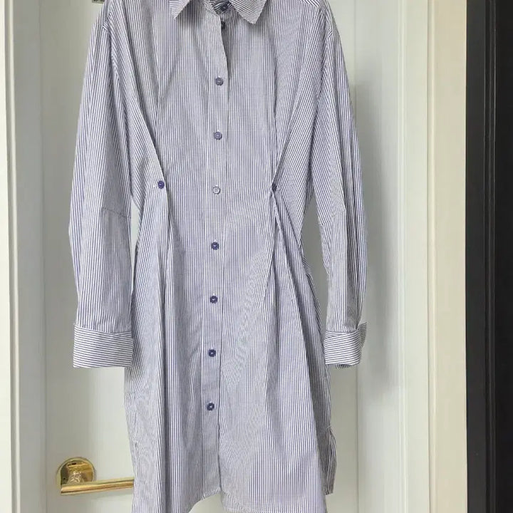 [BUNJANG] SJYP Striped Cotton Shirt Dress / 한섬 SJYP 셔츠 원피스