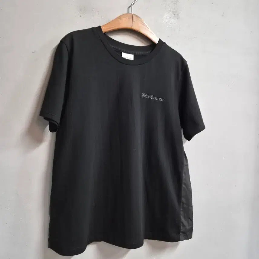 [BUNJANG] Jucy Woody Frill Short Sleeve T-Shirt Black / 쥬시꾸뛰 프릴 반팔티 블랙 free