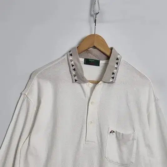 [BUNJANG] Arnold Palmer White Collared T-Shirt / ARNOLD PALMER 아놀드 파마 화이트 카라티 [L]