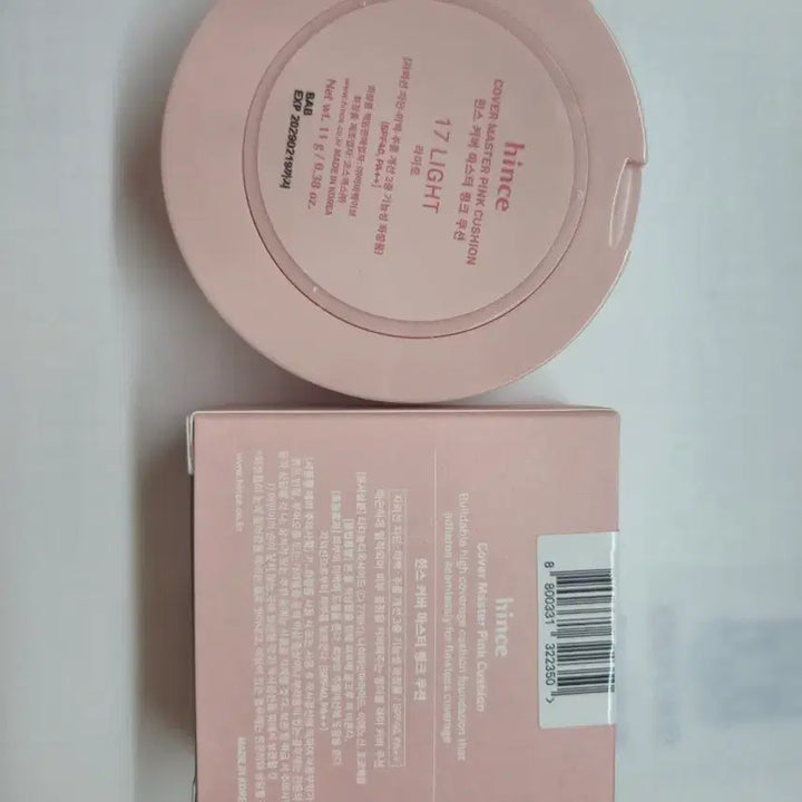[BUNJANG] hince Cover Master Pink Cushion SPF50+ PA++++ 17 Light (with Refill) / 힌스 커버 마스터 핑크 쿠션 17 라이트