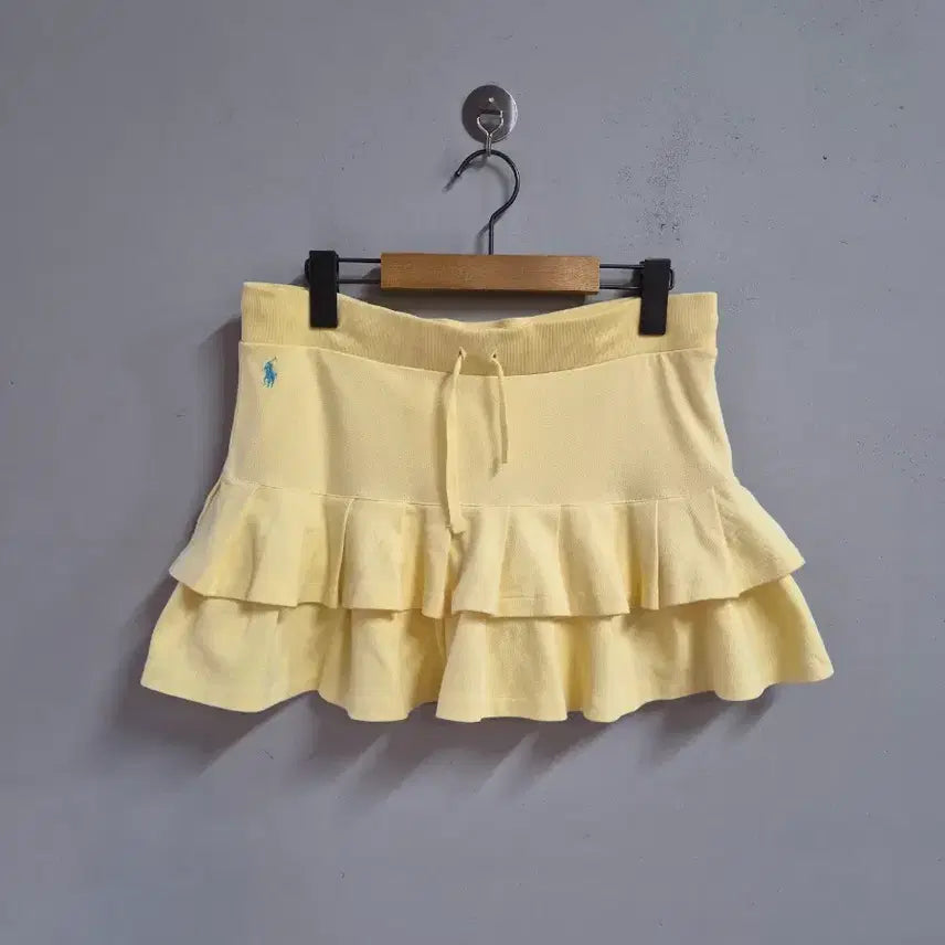 [BUNJANG] Ralph Lauren Yellow Cotton Blend Skirt XL / 랄프로렌의 옐로우 스커트 XL