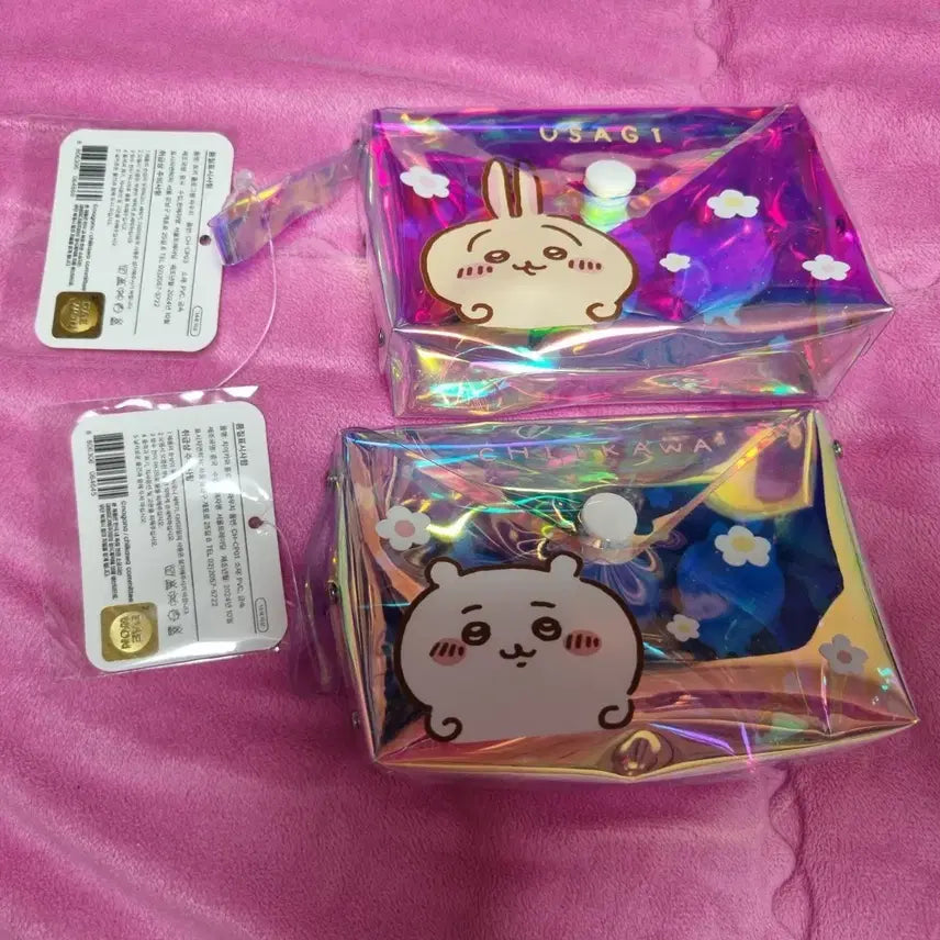 [BUNJANG] Chiikawa Hologram Pouch Set / 치이카와 홀로그램 파우치 세트 일괄