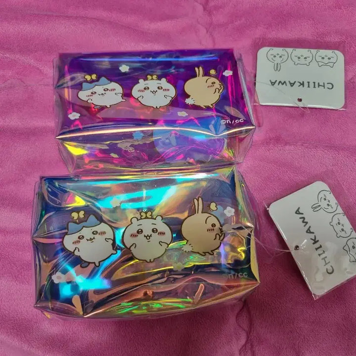 [BUNJANG] Chiikawa Hologram Pouch Set / 치이카와 홀로그램 파우치 세트 일괄